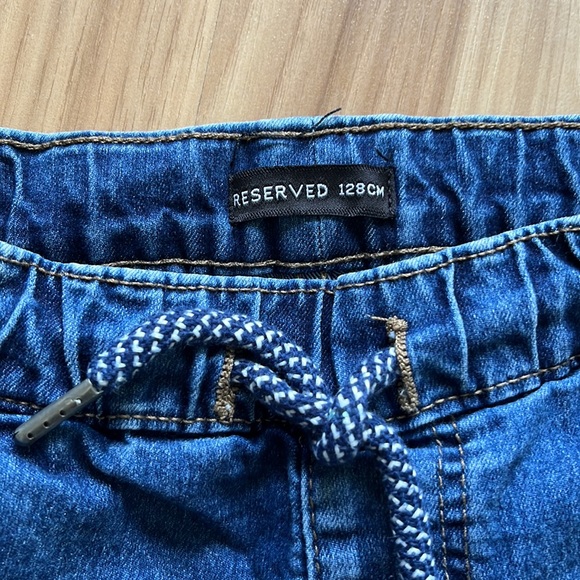 Boys denim shorts, size 128cm, appropriate for 6-8 US. Elastic band and … - Picture 2 of 6